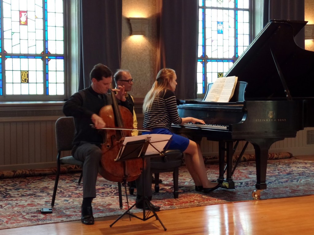 Performance in Brooks Concert Hall. Photo by Erica Charis